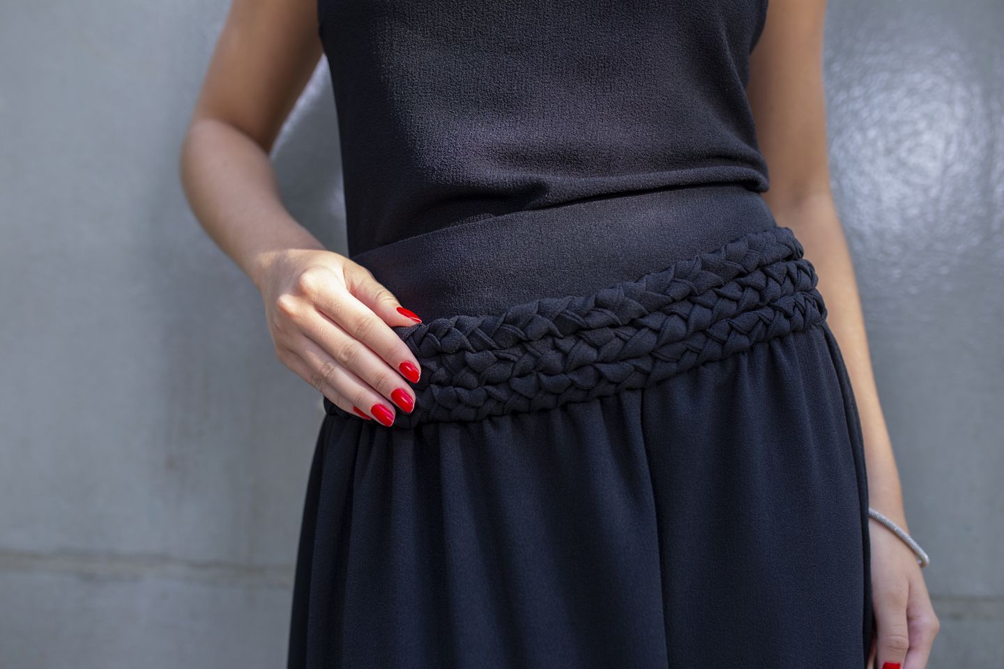 Shiri Crepe Black Skirt